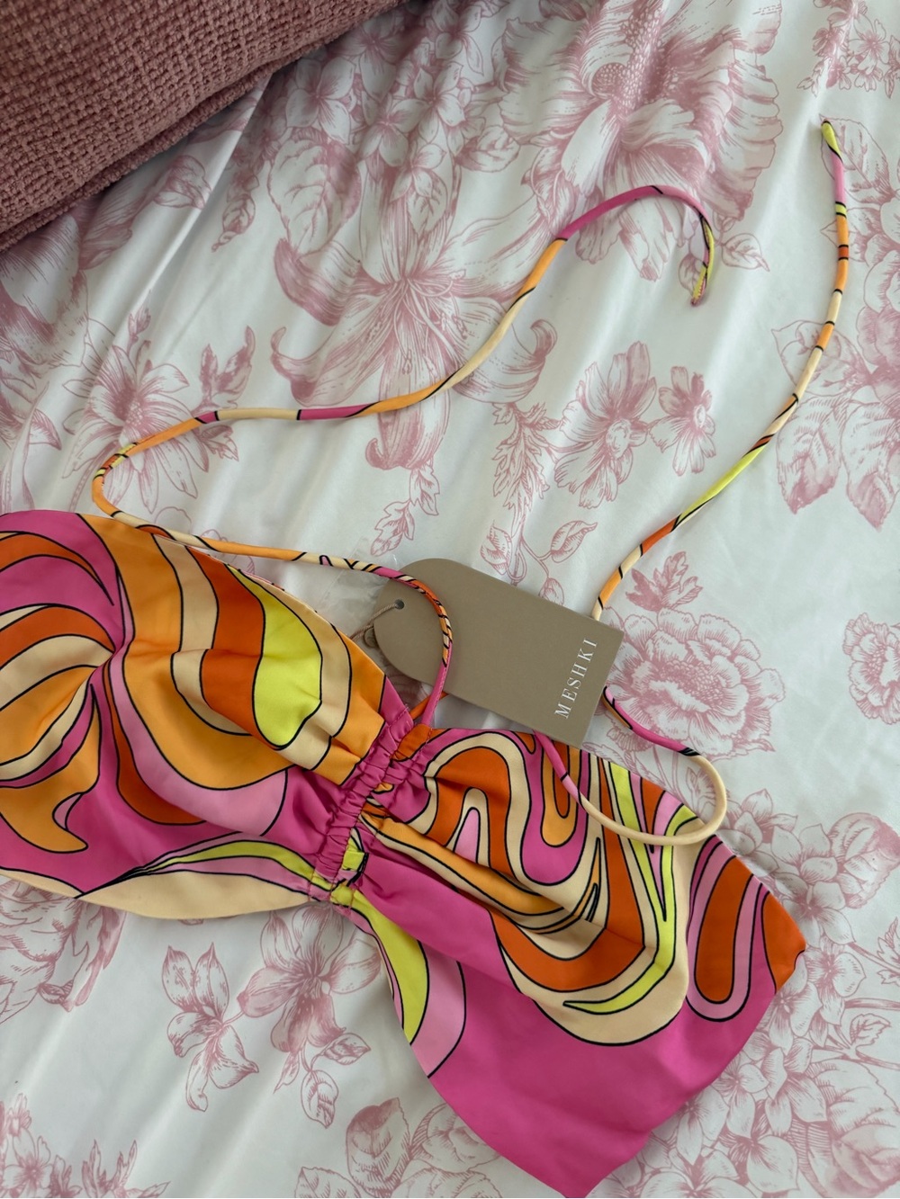 Meshki Multicolor Retro One Piece - Pink, Orange, Yellow, Cream